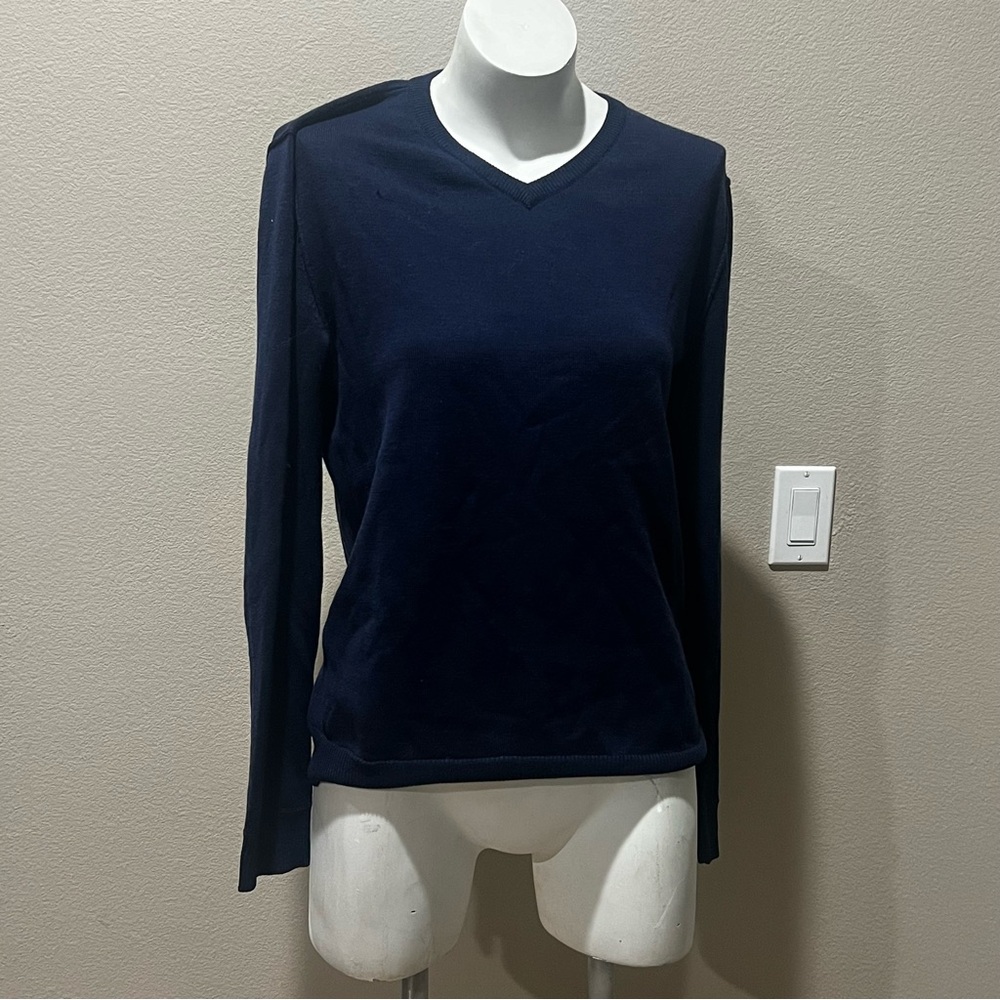 Rag and Bone Navy Blue V neck pullover sweater mens